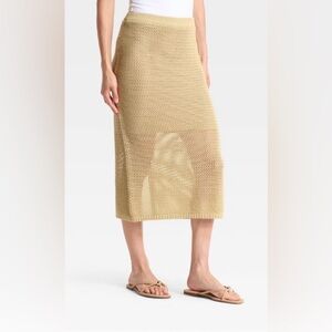 a new day Beige Knit Midi Skirt